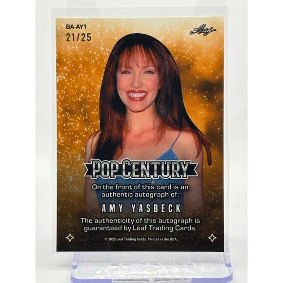 2025 Leaf Metal Pop Century Amy Yasbeck Prismatic Silver Auto 21/25 SP Wings - Picture 2 of 2